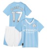 Conjunto (Camiseta+Pantalón Corto) Manchester City 2023-24 De Bruyne 17 Primera Equipación - Niño